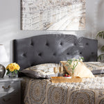 Load image into Gallery viewer, Baxton Studio Leone Modern And Contemporary Grey Velvet Fabric Upholstered Queen Size Headboard
