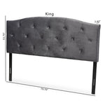 Load image into Gallery viewer, Baxton Studio Leone Modern And Contemporary Grey Velvet Fabric Upholstered Full Size Headboard
