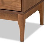 Load image into Gallery viewer, Baxton Studio Ramiel Mid-Century Modern Ash Walnut Finished Wood And Rattan 1-Drawer Sideboard
