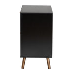 Load image into Gallery viewer, Baxton Studio Richardson Mid-Century Transitional Two-Tone Black And Natural Brown Finished Wood 2-Drawer Storage Cabinet
