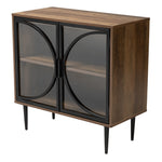 Load image into Gallery viewer, Baxton Studio Carter Mid-Century Modern Industrial Walnut Brown Finished Wood And Black Metal 2-Door Sideboard
