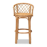 Load image into Gallery viewer, Baxton Studio Orchard Modern Bohemian Natural Brown Rattan Bar Stool
