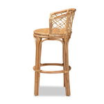 Load image into Gallery viewer, Baxton Studio Orchard Modern Bohemian Natural Brown Rattan Bar Stool
