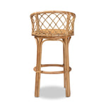 Load image into Gallery viewer, Baxton Studio Orchard Modern Bohemian Natural Brown Rattan Bar Stool
