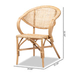 Load image into Gallery viewer, Baxton Studio Varick Modern Bohemian Natural Brown Finished Rattan Dining Chair
