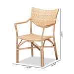 Load image into Gallery viewer, Baxton Studio Damani Modern Bohemian Natural Brown Finished Rattan Dining Chair
