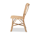 Load image into Gallery viewer, Baxton Studio Nadira Modern Bohemian Natural Brown Finished Rattan Dining Chair
