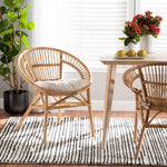 Load image into Gallery viewer, Baxton Studio Adrina Modern Bohemian Natural Brown Rattan Dining Chair
