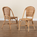 Load image into Gallery viewer, Baxton Studio Neola Modern Bohemian Natural Rattan 2-Piece Dining Chair Set
