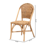 Load image into Gallery viewer, Baxton Studio Neola Modern Bohemian Natural Rattan 2-Piece Dining Chair Set
