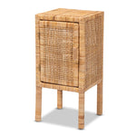 Load image into Gallery viewer, Baxton Studio Vivan Modern Bohemian Natural Brown Rattan 1-Door Nightstand
