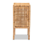 Load image into Gallery viewer, Baxton Studio Vivan Modern Bohemian Natural Brown Rattan 1-Door Nightstand
