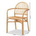 Load image into Gallery viewer, Baxton Studio Tugera Modern Bohemian Natural Brown Rattan Dining Chair
