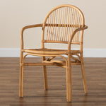 Load image into Gallery viewer, Baxton Studio Tugera Modern Bohemian Natural Brown Rattan Dining Chair
