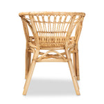 Load image into Gallery viewer, Baxton Studio Kaka Modern Bohemian Natural Brown Rattan Dining Chair
