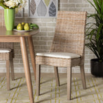 Load image into Gallery viewer, Baxton Studio Toby Modern Bohemian Grey Rattan 2-Piece Dining Chair Set
