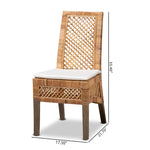 Load image into Gallery viewer, Baxton Studio Argos Modern Bohemian Natural Brown Rattan 2-Piece Dining Chair Set
