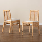 Load image into Gallery viewer, Baxton Studio Suci Modern Bohemian Natural Brown Rattan 2-Piece Dining Chair Set
