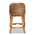 Load image into Gallery viewer, Baxton Studio Kyle Modern Bohemian Natural Brown Woven Rattan Counter Stool With Cushion
