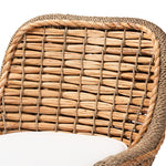 Load image into Gallery viewer, Baxton Studio Kyle Modern Bohemian Natural Brown Woven Rattan Counter Stool With Cushion
