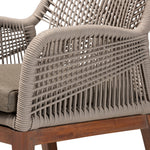 Load image into Gallery viewer, Baxton Studio Jennifer Mid-Century Transitional Grey Woven Rope Mahogany Dining Arm Chair
