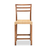 Load image into Gallery viewer, Baxton Studio Arthur Mid-Century Modern Walnut Brown Mahogany Wood And Natural Rattan Counter Stool
