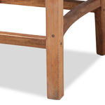 Load image into Gallery viewer, Baxton Studio Arthur Mid-Century Modern Walnut Brown Mahogany Wood And Natural Rattan Counter Stool
