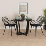 Load image into Gallery viewer, Baxton Studio Ballerina Modern Bohemian Black Finished Rattan And Metal 2-Piece Dining Chair Set
