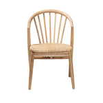 Load image into Gallery viewer, Baxton Studio Kobe Mid-Century Modern Natural Brown Finished Wood And Rattan Dining Chair
