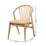 Load image into Gallery viewer, Baxton Studio Kobe Mid-Century Modern Natural Brown Finished Wood And Rattan Dining Chair
