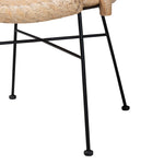 Load image into Gallery viewer, Baxton Studio Lisa Modern Bohemian Natural Brown Rattan And Black Metal Dining Chair
