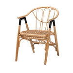 Load image into Gallery viewer, Baxton Studio Cyntia Modern Bohemian Natural Brown Rattan Dining Chair
