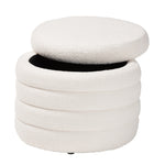 Load image into Gallery viewer, Baxton Studio Tabitha Modern And Contemporary Ivory Boucle Upholstered Storage Ottoman
