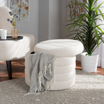 Load image into Gallery viewer, Baxton Studio Tabitha Modern And Contemporary Ivory Boucle Upholstered Storage Ottoman
