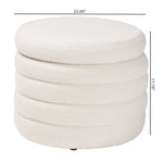 Load image into Gallery viewer, Baxton Studio Tabitha Modern And Contemporary Ivory Boucle Upholstered Storage Ottoman
