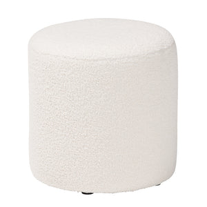 Baxton Studio Tori Modern And Contemporary Ivory Boucle Upholstered Ottoman