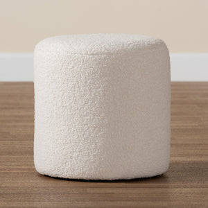 Baxton Studio Tori Modern And Contemporary Ivory Boucle Upholstered Ottoman