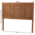 Load image into Gallery viewer, Baxton Studio Giordano Classic And Traditional Ash Walnut Finished Wood King Size Headboard
