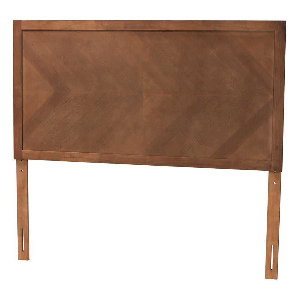 Baxton Studio Terrian Classic And Traditional Ash Walnut Finished Wood Queen Size Headboard