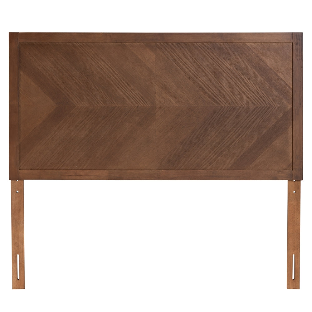 Baxton Studio Terrian Classic And Traditional Ash Walnut Finished Wood Queen Size Headboard