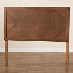 Baxton Studio Terrian Classic And Traditional Ash Walnut Finished Wood Queen Size Headboard