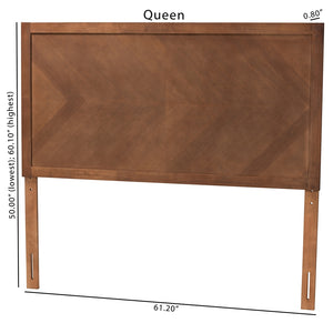 Baxton Studio Terrian Classic And Traditional Ash Walnut Finished Wood Queen Size Headboard