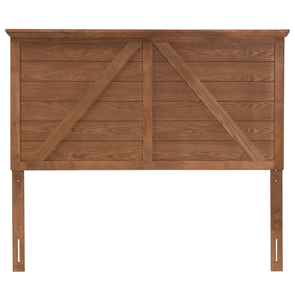 Baxton Studio Yorick Classic And Traditional Ash Walnut Finished Wood Queen Size Headboard