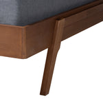 Load image into Gallery viewer, Baxton Studio Sarita Mid-Century Modern Ash Walnut Finished Wood King Size Bed Frame
