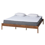 Load image into Gallery viewer, Baxton Studio Agatis Mid-Century Modern Ash Walnut Finished Wood King Size Bed Frame
