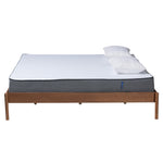 Load image into Gallery viewer, Baxton Studio Agatis Mid-Century Modern Ash Walnut Finished Wood King Size Bed Frame
