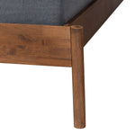 Load image into Gallery viewer, Baxton Studio Agatis Mid-Century Modern Ash Walnut Finished Wood King Size Bed Frame
