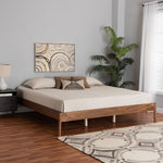 Load image into Gallery viewer, BAXTON STUDIO AGATIS MID-CENTURY MODERN ASH WALNUT FINISHED WOOD KING SIZE BED FRAME
