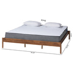 Load image into Gallery viewer, Baxton Studio Agatis Mid-Century Modern Ash Walnut Finished Wood King Size Bed Frame
