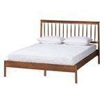 Load image into Gallery viewer, Baxton Studio Agatis Mid-Century Modern Walnut Brown Finished Wood Queen Size Bed
